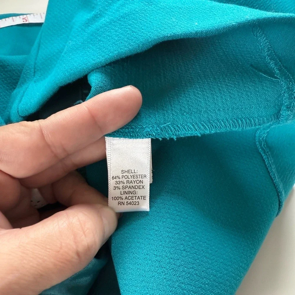 Banana Republic‎ Teal Blue A-Line Skirt Women Size 10 Knee Length Tailored Work